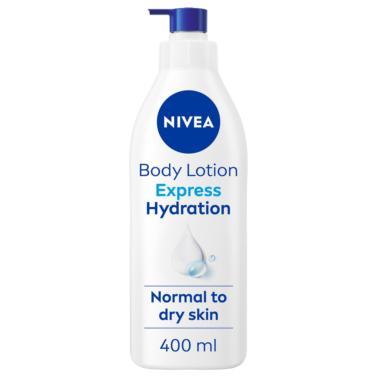 NIVEA Body Lotion for Normal to Dry Skin, Express Hydration, with Deep Moisture Serum and Sea Minerals, 48H Moisture Care, 2x400ml, Pack of 2