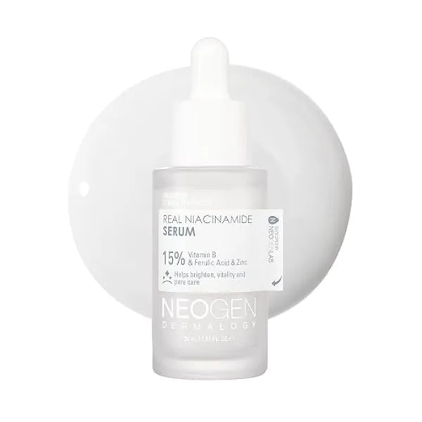 NEOGEN DERMALOGY  Real 15% Niacinamide Serum, Pore Minimizer, Dark Spot Face Serum, Hydrating Vegan Facial Serum with Zinc, Korean Skin Care (30 ml/1.01 Fl Oz)