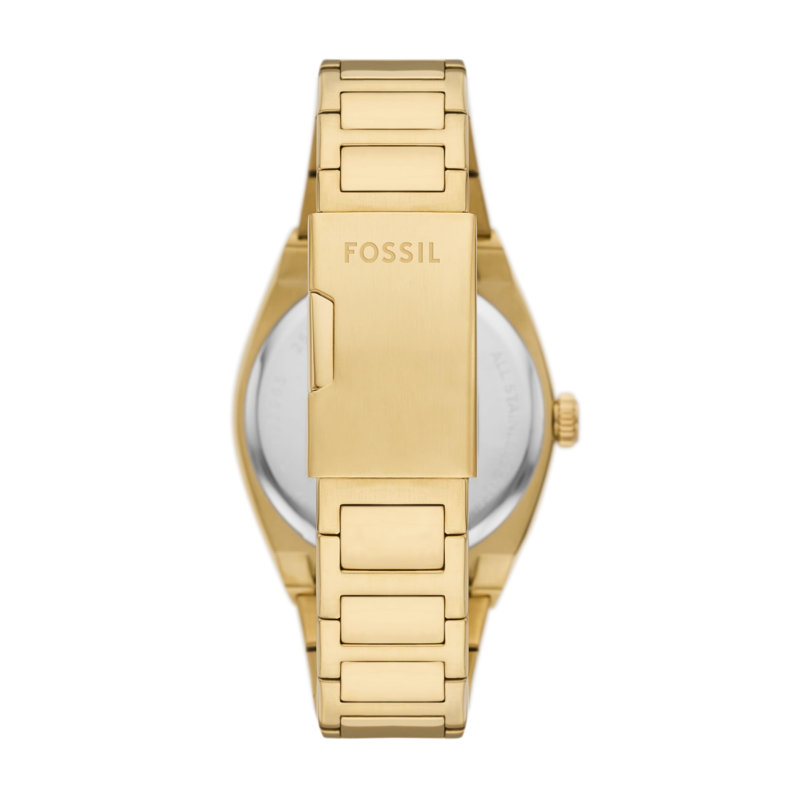 Fossil Everett Men's Watch with Stainless Steel or Leather Band Gold