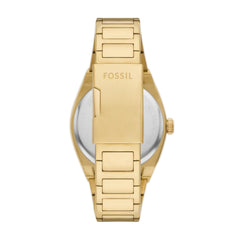 Fossil Everett Men's Watch with Stainless Steel or Leather Band Gold