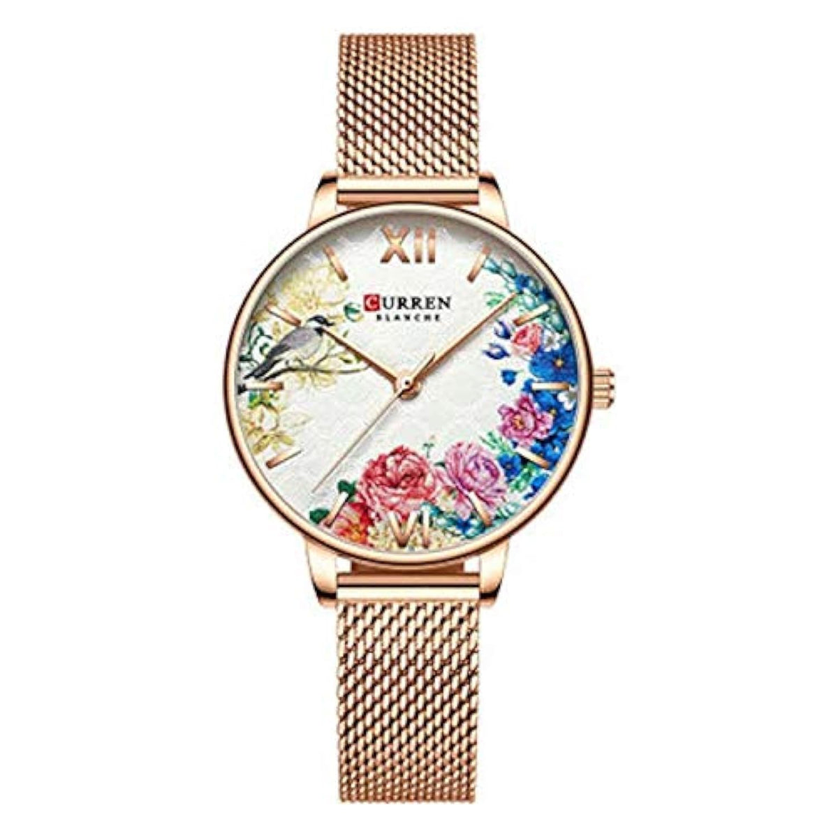 CURREN 9059 Ladies Japan Quartz Watch Charm Mesh Band Waterproof Elegant Watches