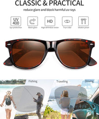 Joopin Polarized Sunglasses Men Women, Classic Square Sun Glasses 100% UV Protection Driving Fishing