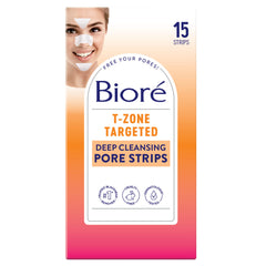 Bioré Blackhead Eliminating Targeted Pore Strips, T-zone - 5 nose + 5 face + 5 chin