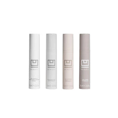 U Beauty Trial Index Set Volume 2 - Trial Size Skin Care Set with a Gentle Cleanser, Resurfacing Hyaluronic Acid Serum, Daily Face Hydrator, and Night Cream Moisturizer - 4-Piece Kit, 0.33 fl oz