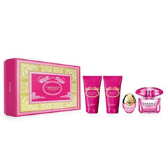 VERSACE Bright Crystal Absolu Eau de Parfume 90 ml + Mini 10 ml + Shower Gel 100 ml + 100 ml Body Lotion, Gift Set for Women