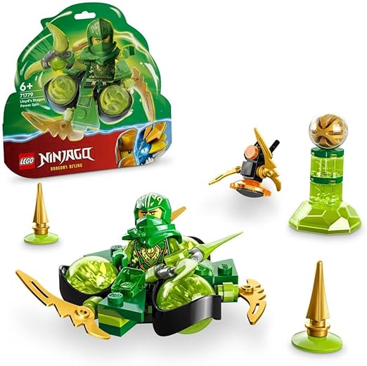 LEGO NINJAGO Lloyd’s Dragon Power Spinjitzu Spin 71779 Building Blocks Toy Set; Toys for Boys, Girls, and Kids (56 Pieces)