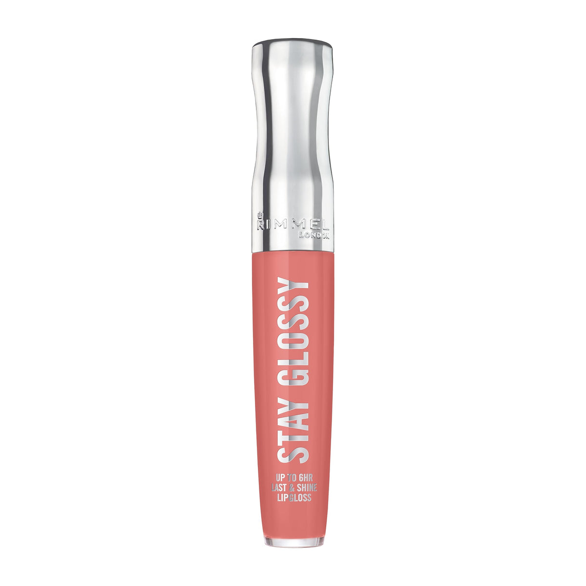 Rimmel London Stay Glossy Lip Gloss 470 Perfect Peony, Non-Sticky, Cruelty-Free, Color & Shine, Lasts Up To 6 Hours, Precision Applicator, 0.18 oz