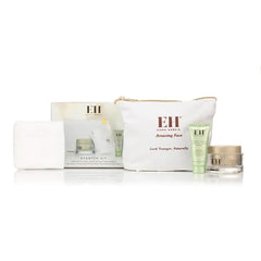 Emma Hardie Starter Kit Travel Size 50ml Moringa Cleansing Balm, Travel Size 15ml Midas Touch Revitalising Cream & Professional Cleansing Cloth, Packed in a Cosmetic Bag, Natural