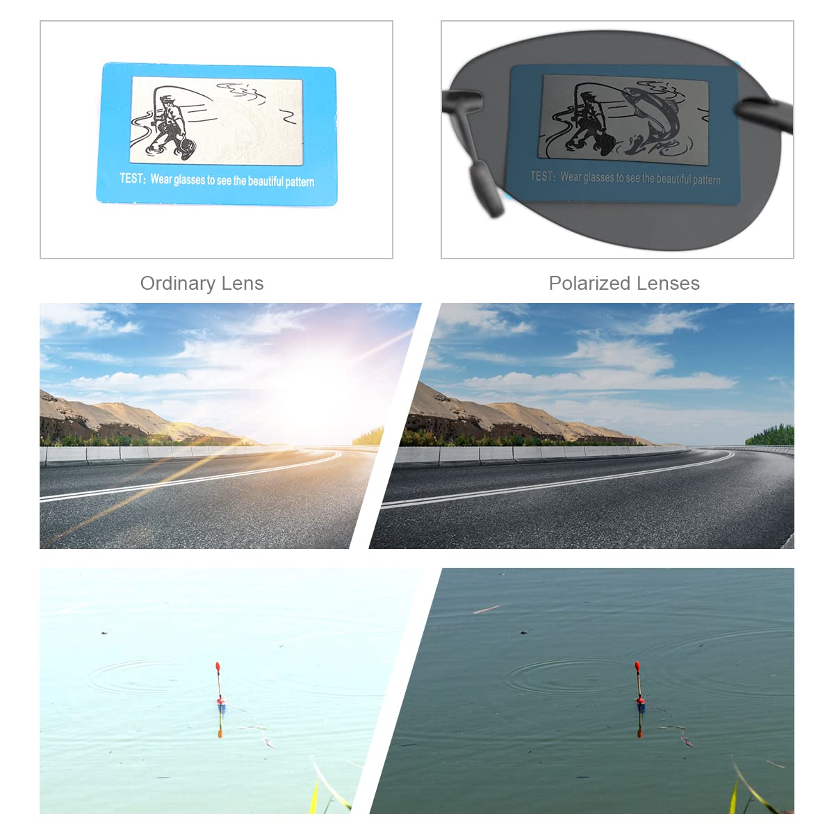 Polarized Sunglasses for Men Women Rimless Frame Driving Glasses UV400 Protection Mirror Lens Shades Sport Eyewear Eyeglasses