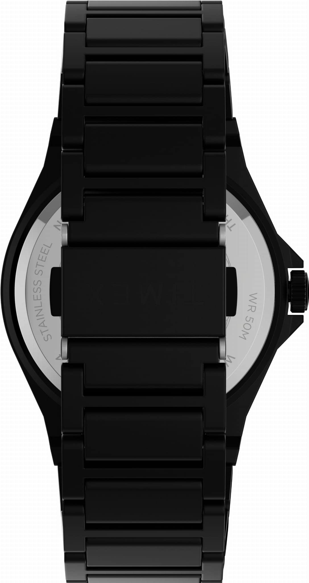 Timex TW2U42300 Men's Analogue Quartz Watch with Stainless Steel Strap, Black, Bracelet