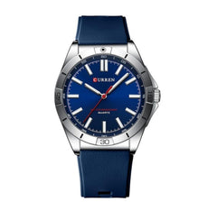 CURREN New Model CURREN Men's Analog Quartz Wrist Watches Simple Watches Silicone Band Luminous Wristwatch Business Men 8449 Fashion - BLUE