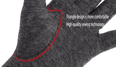 Tomily Womens Touch Screen Phone Fleece Windproof Gloves Winter Warm Wear - Gray