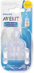 Philips AVENT Anti-Colic, Clear, Newborn (Pack of 2) (SCF421/27)