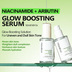 FABYOU Niacinamide Arbutin Glow Boosting Serum 50ml – Korean Skincare for Clarifying & Pore Care with 10% Niacinamide & Arbutin, with a Fast Absorbing Formula for a Radiant Skin Tone