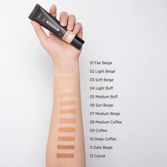 L.O.C.K. Color Good Boundation, 𝗕𝗕 𝗖𝗿𝗲𝗮𝗺 + Foundation [11 𝗗𝗮𝗿𝗸 𝗕𝗲𝗶𝗴𝗲] Medium Coverage, 12 Shades, Net. 1.05 fl.oz. / 30g, (11 Dark Beige.)