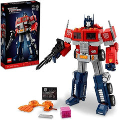 LEGO Icons Optimus Prime Transformers Figure Building Set, Collectible Transforming 2in1 Robot and Truck Model Kit for Adults to Build, Movie-Themed Birthday Gift for Men, Women, Him or Her 10302