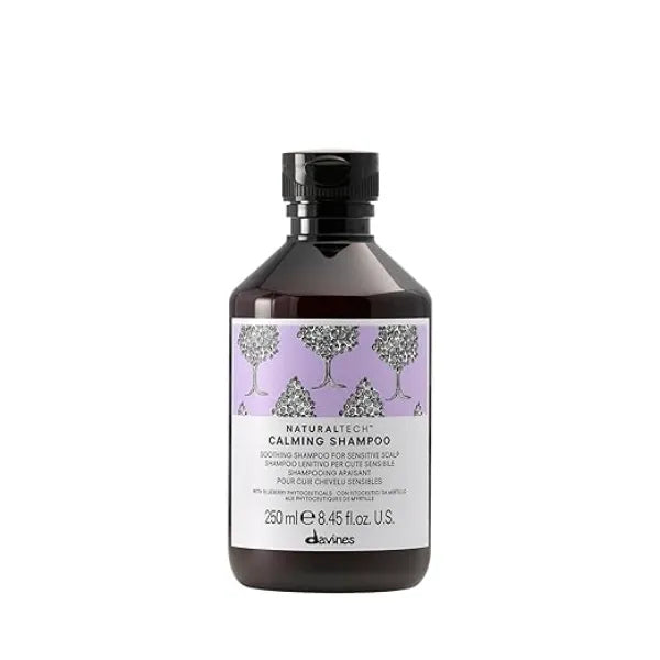 Davines Naturaltech Calming Shampoo, Soothing & Relieving for Sensitive Scalp With Blueberry Phytoceuticals Gentle Cleanser Reduces Itching & Redness, 8.45 Fl Oz