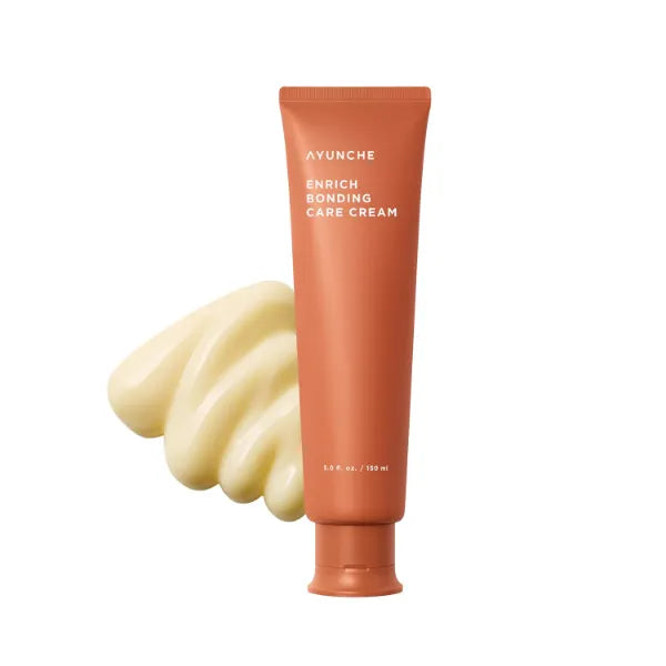 AYUNCHE Enrich Bonding Leave-In Cream 5.0 fl oz – K-Beauty Bond Repair, Heat Protection up to 392°F, Split Ends & Frizz Control for Fine, Dry, Damaged Hair, Glass Hair