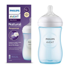 AVENT Philips Natural Response Baby Bottle, 260ml - Blue, SCY903/21