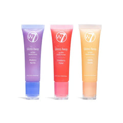 W7 Gloss Away Lip Balm Trio Blueberry, Vanilla, Strawberry
