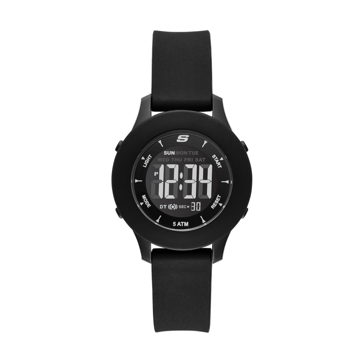 Skechers Rosencrans Silicone Digital Watch for Women - black