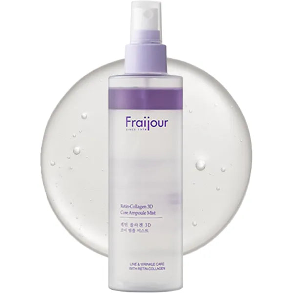 Fraijour Retin-Collagen 3D Core Ampoule Mist – Anti-Aging Facial Mist with Retinal, Bakuchiol & Hydrating Oils, Firms & Plumps Skin, Low pH, for Sensitive Skin, 6.76 fl.oz.