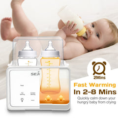 Sejoy Bottle Warmer for Baby, 6 in 1,breastmilk,Formula Milk Warmer,Baby Food Heating,Baby Milk Warmer,Breast Feeding Essentials and Baby Bottle-Feeding Supplies