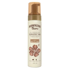 Hawaiian Tropic Sunless Tan Light/Medium Self-Tanning Foam, Moisturizing Self Tanner, Cruelty-free, Paraben Free - 6.7oz