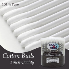 Cool & Cool Paper Ear Buds - 200's (Pack of 3) - Black - Round Thick Tips,Cotton Swabs,100% Cotton,Double Tipped,Hygienic,Gentle & Safe Swabs for Ears - 600 Pieces - Assorted