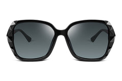 FEISEDY Polarized Women Square Sunglasses Sparkling Composite Shiny Frame B2289