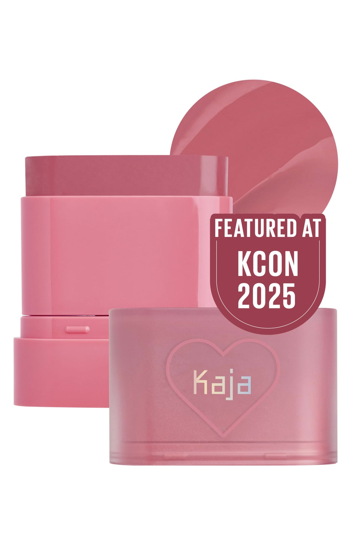 KAJA Dewy Bar Cheeks & Lip – Fig Smoothie - Creamy Blusher Stick with Vitamin & Hyaluronic Acid, Moisturizing & Easy Blend