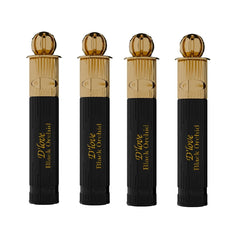 D'Love Black Orchid Alcohol Free Attar Roll On for Men - Pack of 4 (6ml Each) | Exquisite & Long Lasting Fragrance