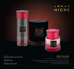 Armaf Niche Red Ruby Amber Floral Perfume body spray for women 200ML - freshness all day - body spray for women - perfumes - deo