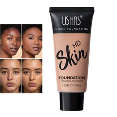 Makeup Foundation Full Coverage,Face Foundation Makeup 30 Ml - Powder Foundation Full Coverage for All Skin Types, Matte Oil Control Foundation