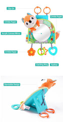 Azonee Infant Car Seat Toy, Travel Baby Toy, Kick and Play Activity Center with Mirror, Teether, for Rear Car Seat, Entertains Newborns and Babies During Drives
