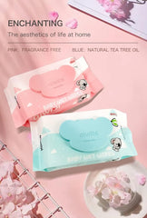 Aiwibi 100% Skin-friendly Baby Wet Wipes 80 Pcs- Baby Wipes Ultra-Soft Wet Wipes - Paraben & Alcohol Free for Newborns Sensitive Skin Diapers Wipes (Pack of 3, Strawberry)