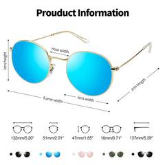 Joopin Polarized Semi Rimless Sunglasses Men Women, Classic Half Frame Sun Glasses UV400 Protection