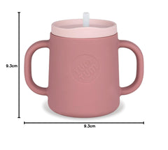 TUM TUM 3 in 1 Baby Trainer Sippy Cup for Toddlers | Baby Cup Designed with Feeding Specialist | Food Grade Silicone BPA & Phthalate Free Sipper | Straw Cup | Straw Bottle | Milk Bottle 180ml - Pink