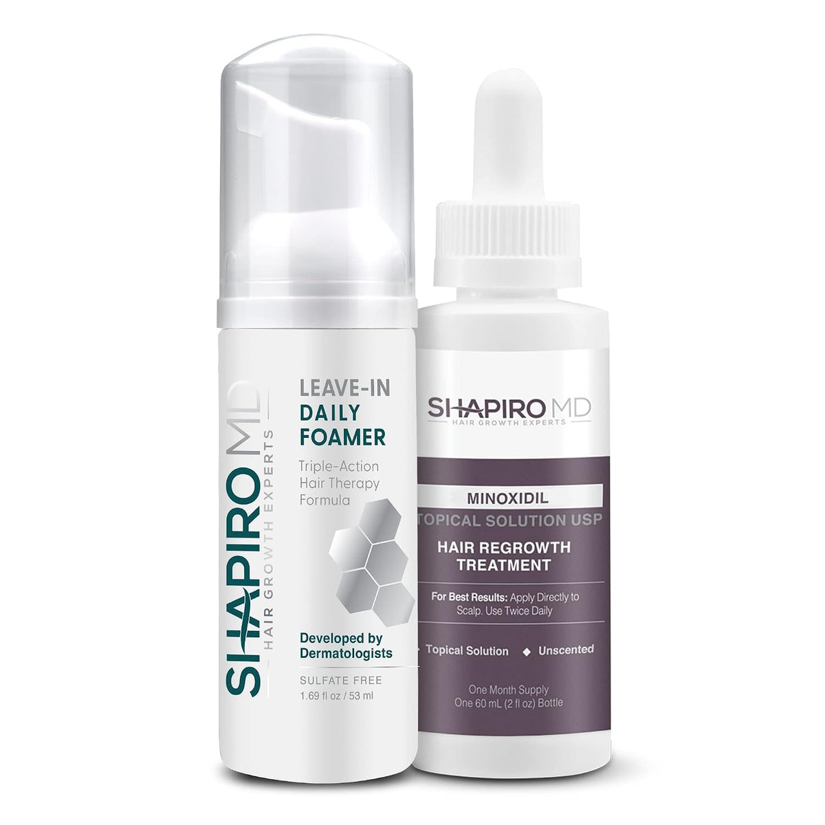 Shapiro MD Hair Growth Experts Womens Hair Regrowth Travel Kit, 1 Month Supply