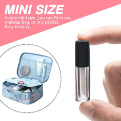 1.2 mL Clear Mini Lip Gloss Tube, Empty Lip Gloss Tubes Containers, Refillable Empty Lip Balm Bottles Transparent Lipstick Containers for Lip Samples Travel Split Charging DIY Makeup (50 Pack, Black)