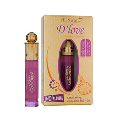 Al-Nuaim D'Love Gold Orchid Alcohol Free Attar Roll On for Men - Pack of 2 (6ml Each) | Exquisite & Long Lasting Fragrance