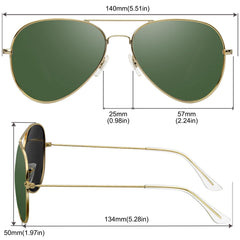 KANASTAL Polarized Sunglasses for Women and Men, Metal Frame Sun Glasses Retro Shades for Mens Driving Outdoor Military Style 100% UV400 Protection