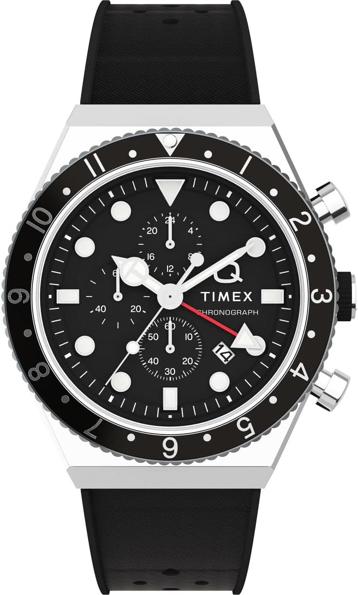 Timex Men's Q Chronograph 40mm Watch - Black/Black