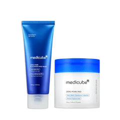 medicube All-in-One Duo for Pore and Skin Texture Care, Zero Pore Pads 2.0 (155g) and Zero Pore Blackhead Mud Facial Mask (100g)