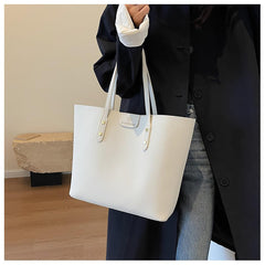 Women Tote Bags Soft Faux Leather Tote Purses and Handbags Ladies Tote Shoulder Bag, Big Capacity Handbag Lightweight - White