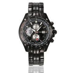 CURREN LUXURY HOUR DIAL DATE CLOCK SPORT MEN STAINLESS STEEL QUARTZ WRIST WATCH M-2448 - Black