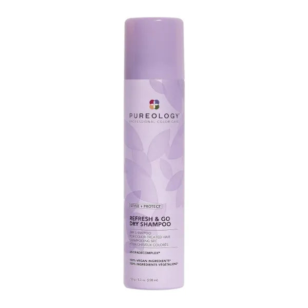 Pureology Style + Protect Refresh & Go Dry Shampoo For Oily and Color-Treated Hair - Volumizes and Protects from Heat Dry Shampoo, Silicone-Free & Vegan, 5.3 Ounce