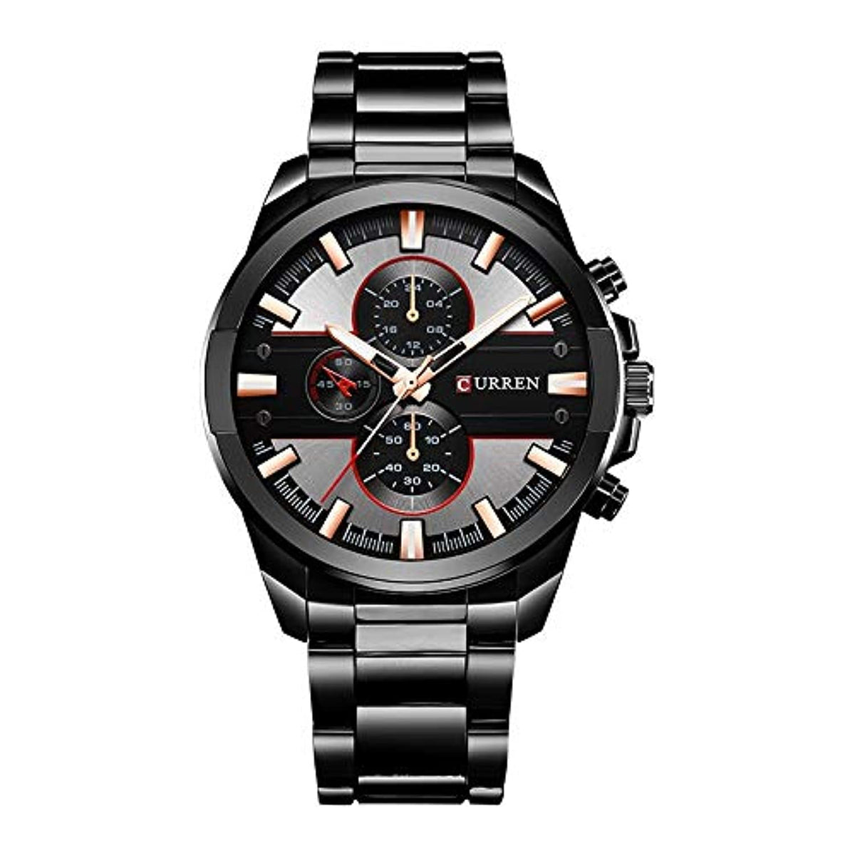 CURREN Analogue Men's Watch ( Black Dial & Strap ), black, strap
