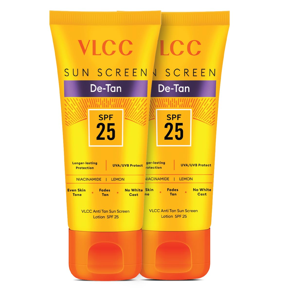 VLCC Anti Tan Sun Screen Lotion - SPF 25 PA - 150ml X 2 | Buy One Get One (300ml) | Helps in Protection Against Sun Damage | With Niacinamide & Kojic Acid.