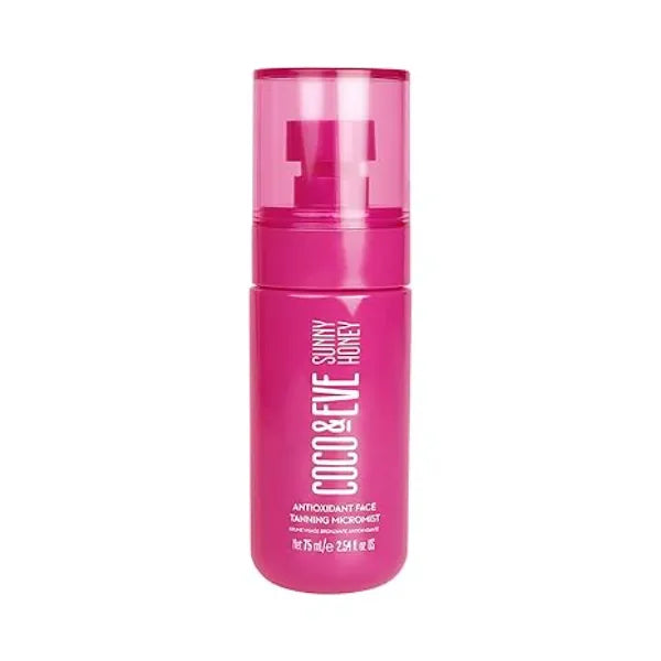 Coco & Eve Face Tanning Micromist Sunless Facial Self Tanner Ultra Fine Mist for Face, Included Hyaluronic Acid & Antioxidants, Fast-Absorbing, Streak Free Glow, 2.54 Fl Oz